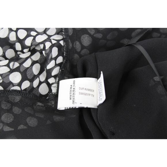 A5 NWoT DIANE VON FURSTENBERG Polka Dot Printed Silk Blouse Top Size M - Picture 6 of 6